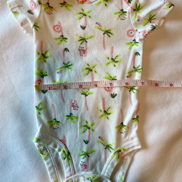 Baby Girl Green Ruffle‎ Bloomer Tuto So Dorable and Palm Tree Flamingo Bodysuit - Picture 5 of 6